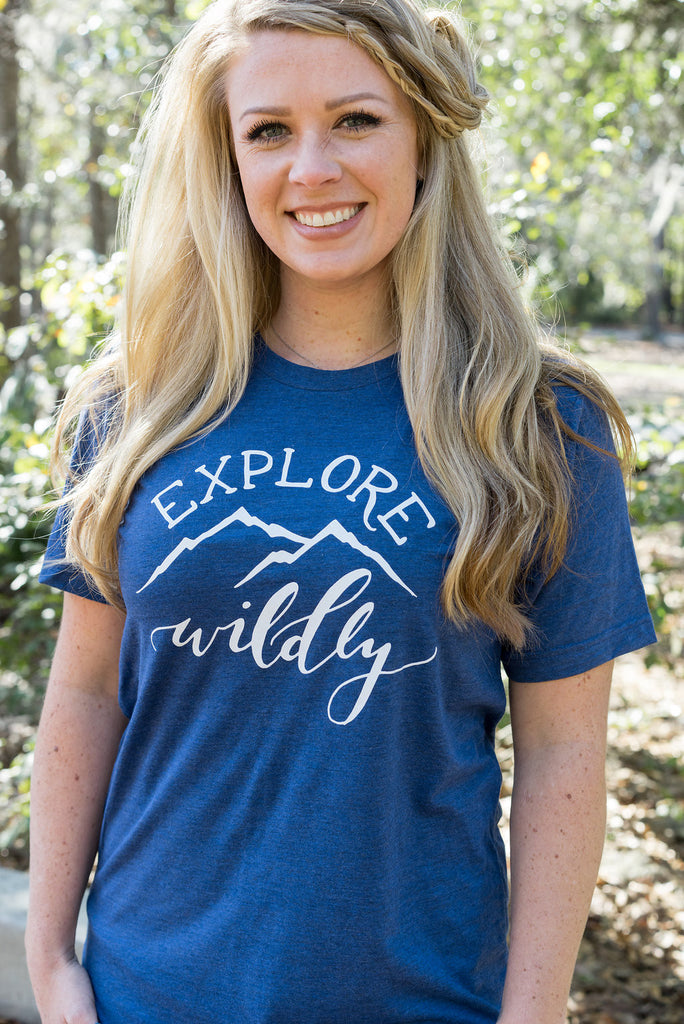 Women's Hiking Tee | Explore Wildly - Inspired by Stephanie Rose