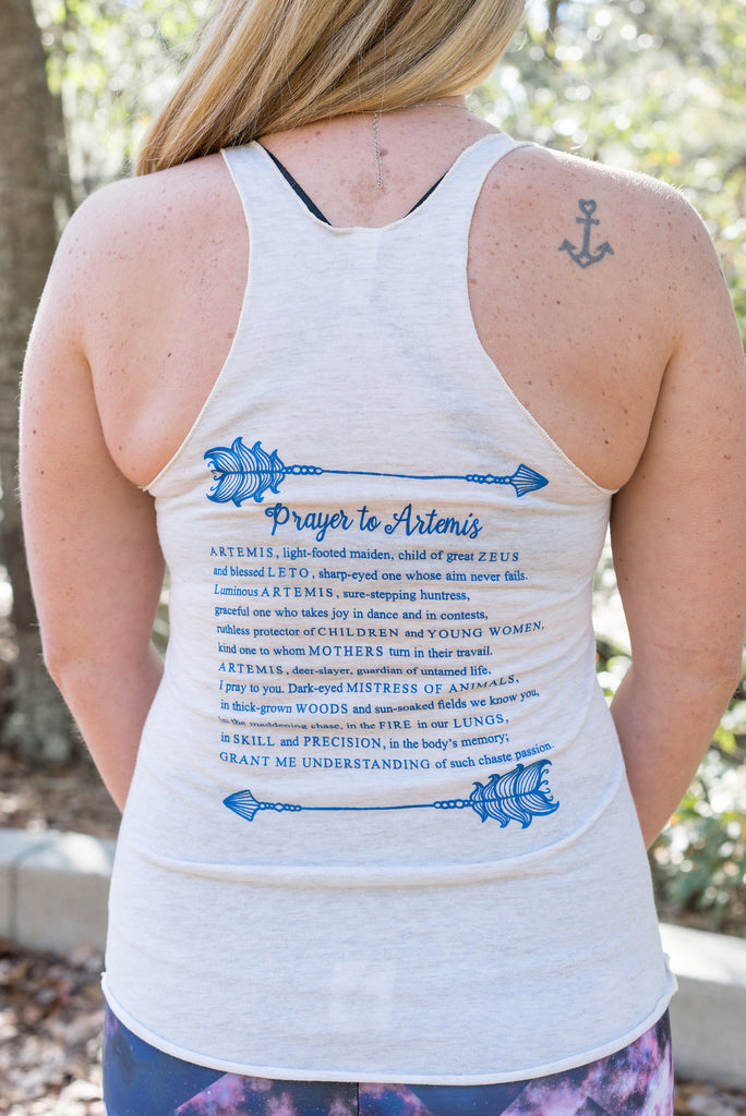 Greek Goddess of the Hunt Artemis Womens Workout Tank - Inspired by Stephanie Rose
