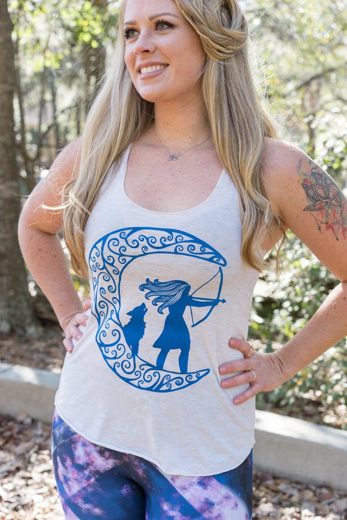 Greek Goddess of the Hunt Artemis Womens Workout Tank - Inspired by Stephanie Rose