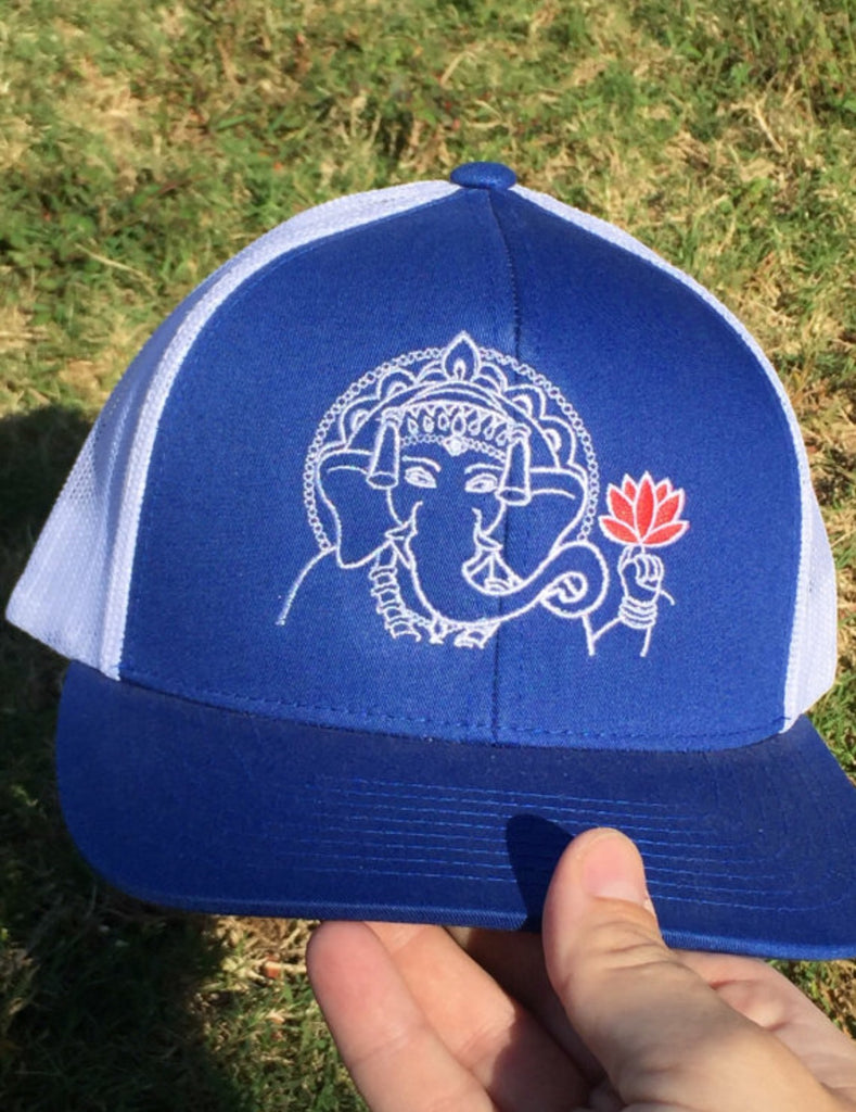 Blue Ganesha Beach Hat - Inspired by Stephanie Rose