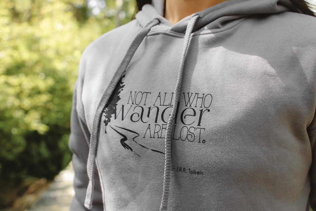 Not All Who Wander Are Lost Crop Hooded Sweatshirt - Inspired by Stephanie Rose