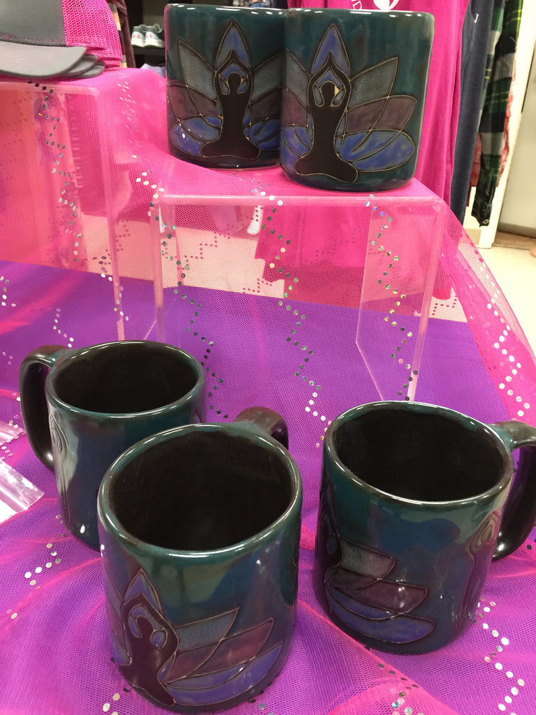 Yoga Themed Stoneware Coffee Mug - Inspired by Stephanie Rose
