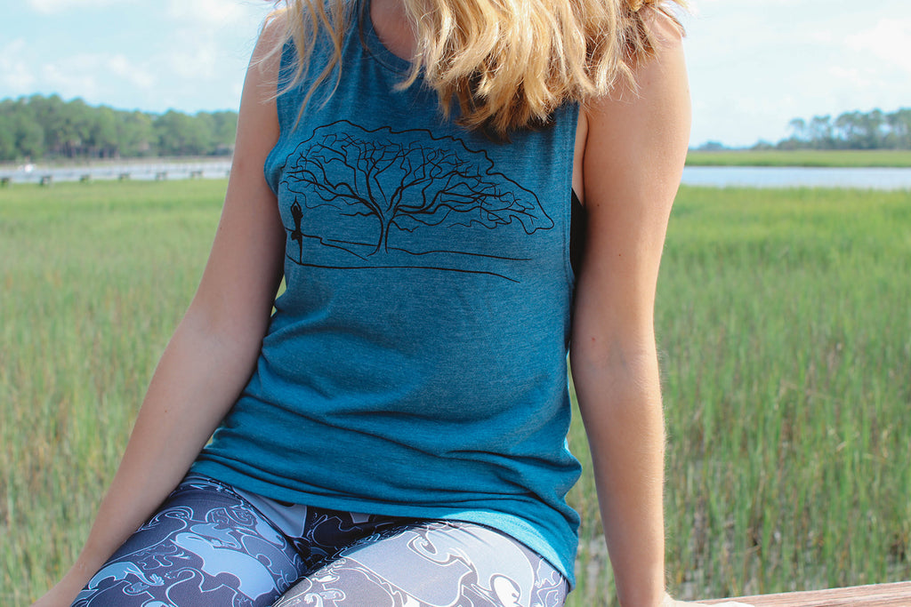 Tree Pose Muscle Tank - Inspired by Stephanie Rose