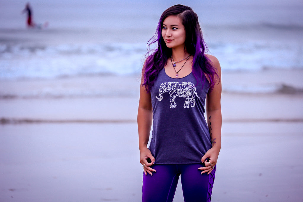 Henna Elephant Yoga Tank - Inspired by Stephanie Rose