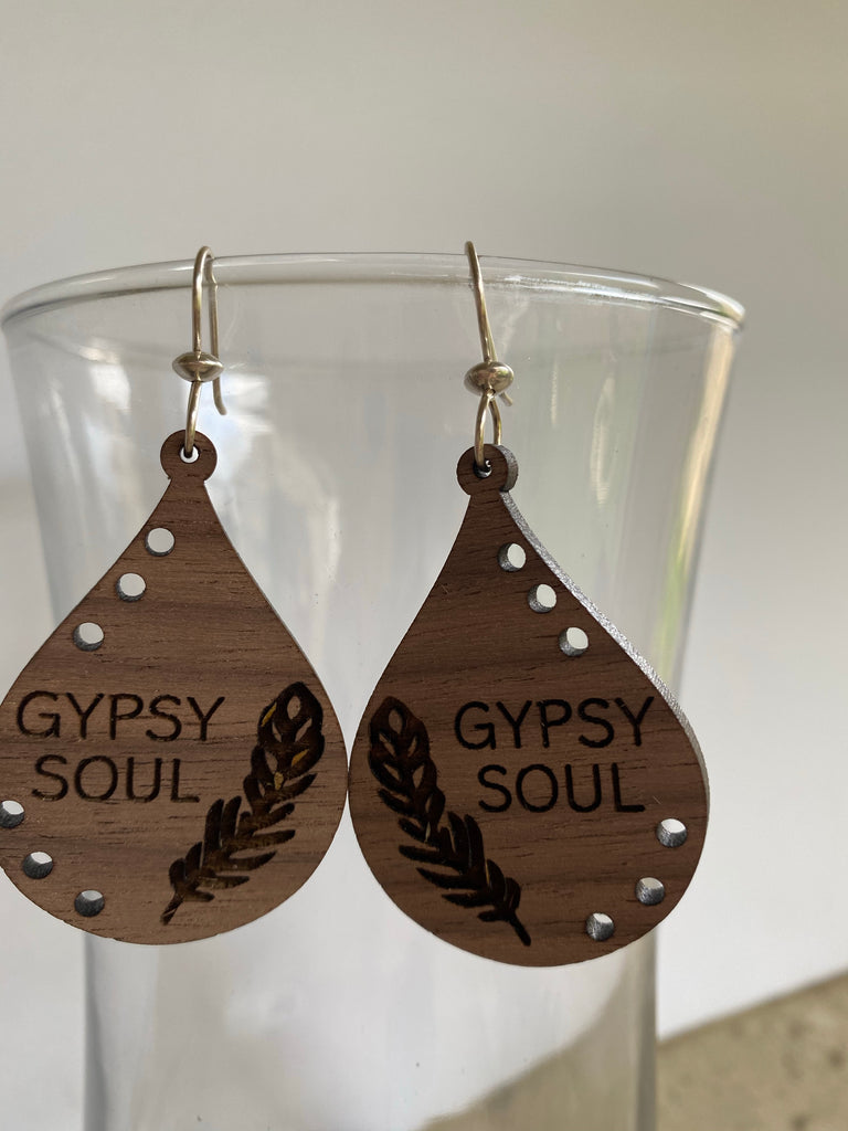 Gypsy Soul Wooden Earrings - Inspired by Stephanie Rose