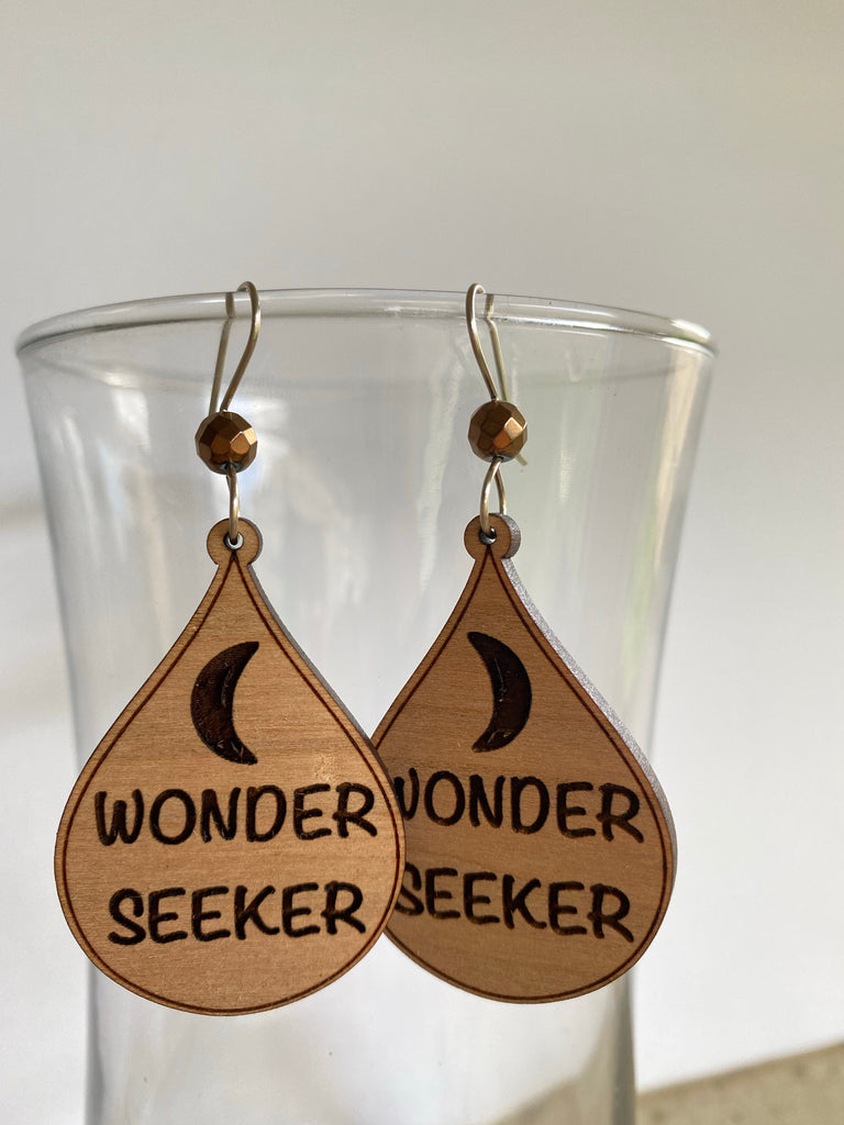 Wonder Seeker Wooden Earrings - Inspired by Stephanie Rose