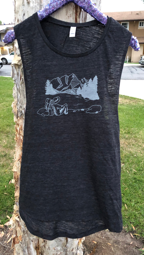 Womens Hiking Muscle Tank - Inspired by Stephanie Rose